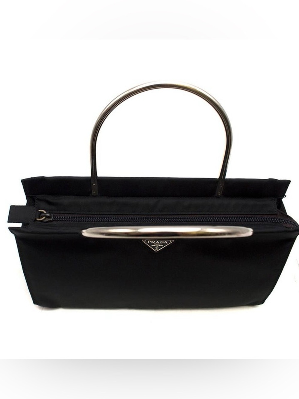 AUTHENTIC PRADA Metal nylon Handle Bag VINTAGE - Picture 10 of 16